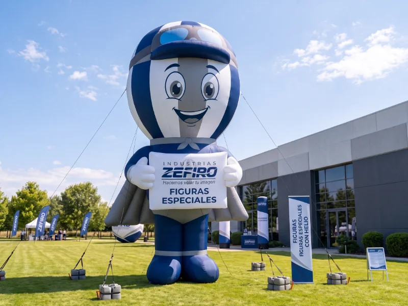 Figura especial inflable con helio personalizada para publicidad