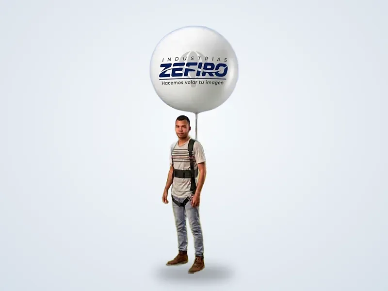 Globos móviles inflables tipo mochila para caminantes en eventos
