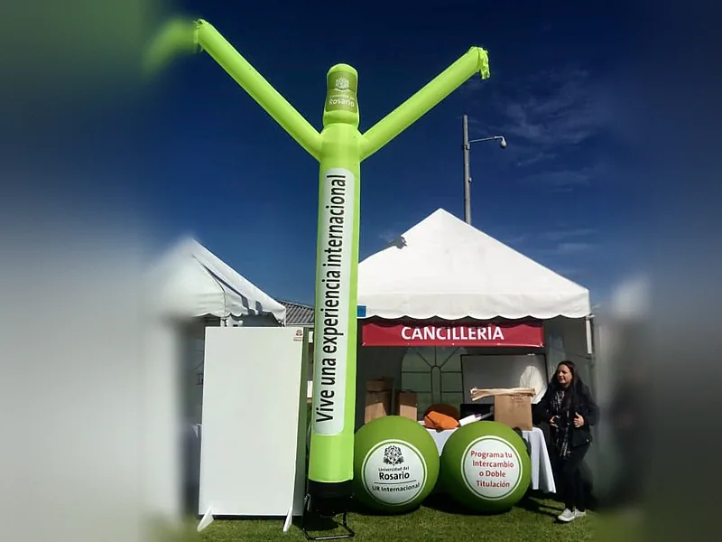 Sky dancer en evento publicitario